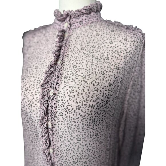 NEW Zadig & Voltaire Raspail Crinkle Floral Lace Trim Mini Dress M Retail $598 - Picture 6 of 14